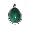 Image 1 : Silver Emerald Cabochon Pendant