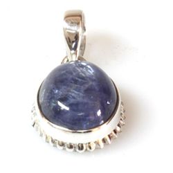 Natural Tanzanite 5.89g Oval Pendant .925 Sterling Silver