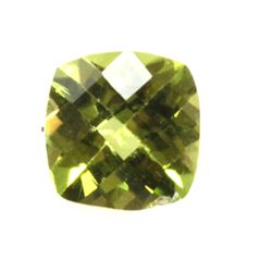 Natural 5.51ctw Peridot Checker Cussion 7X7 5.51ctw (4)