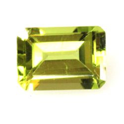 Natural 5.60ctw Peridot Emerald Cut 5X7 5.60ctw (6)
