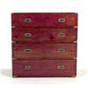 Image 1 : GEORGE III/IV BRASS MOUNTED MAHOGANY CAMPAIGNE CHEST ON CHEST