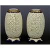 Image 1 : PAIR OF LOCKE & CO. RETICULATED PORCELAIN VASES