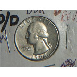 1964 D/D WASHINGTON QUARTER