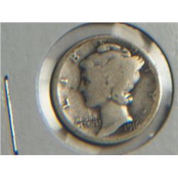 1916 S MERCURY DIME