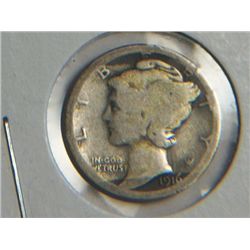 1916 S MERCURY DIME