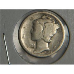 1918 D MERCURY DIME