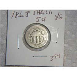 1868 SHIELD NICKLE