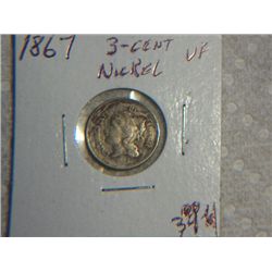 1867 3 CENT NICKLE