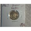 Image 1 : 1867 3 CENT NICKLE