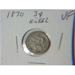 1870 3 CENT NICKLE