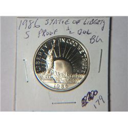 1986-S STATUE OF LIBERTY 1/2 DOLLAR