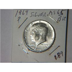 1964 SILVER KENNEDY 1/2 DOLLAR