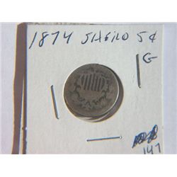 1874 SHIELD NICKLE