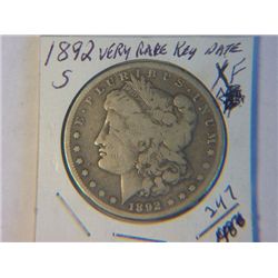 1892-S MORGAN DOLLAR