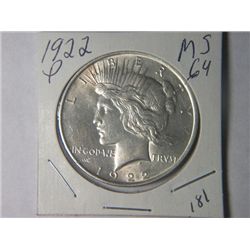 1922 P PEACE DOLLAR