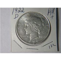 1922 D PEACE DOLLAR