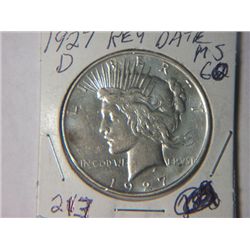 1927 D PEACE DOLLAR