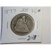 Image 1 : 1877 SEATED LIBERTY 1/2 DOLLAR