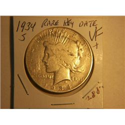 1934-S PEACE DOLLAR