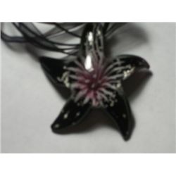 MURINO TYPE GLASS STARFISH WITH FLOWER INSIDE