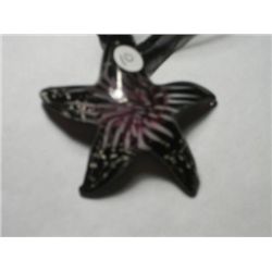 MURINO TYPE GLASS STARFISH WITH FLOWER INSIDE