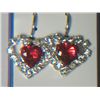 Image 1 : RED HEART WITH SIMULATED DIAMONDS