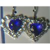 Image 1 : DARK BLUE HEART WITH SIMULATED DIAMONDS