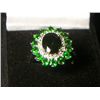 Image 1 : RUSSIAN CHROME DIOPSIDE STERLING SILVER RING SIZE 8