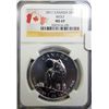 Image 1 : 2011 Canada $5 Wolf 1oz. silver