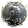 Image 2 : 2011 Canada $5 Wolf 1oz. silver