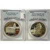 Image 1 : 2000P Library congress and 2001P Capitol Visitor  silver $'S  p