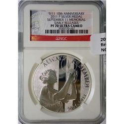 2011P 9-11 National  Medal silver   first strike