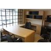 Image 1 : MAPLE BOWFRONT EXECUTIVE U-SHAPE DESK WITH HUTCH