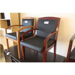 BLACK WOOD FRAMED ACCENT CHAIR