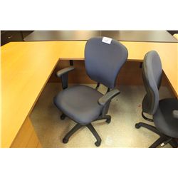 GREY ADJUSTABLE ARM TASK CHAIR