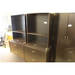 ESPRESSO 2 DRAWER LATERAL FILE WITH OVERSHELF