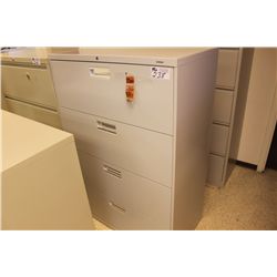 GREY 4 DRAWER LATERAL FILE