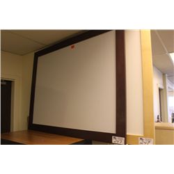 MAHOGANY FRAMED WHITE BOARD