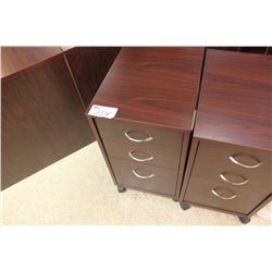 MAHOGANY 3 DRAWER MOBILE PEDESTAL