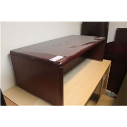 MAHOGANY BULL NOSED EDGE COFFEE TABLE