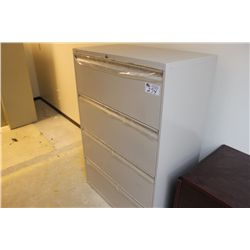 GREY 4 DRAWER LATERAL FILE CABINET