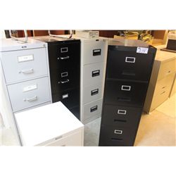 13 METAL FILE CABINETS & MISC STATIONARY