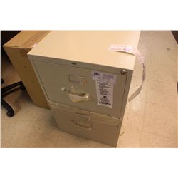BEIGE 2 DOOR LATERAL FILING CABINET
