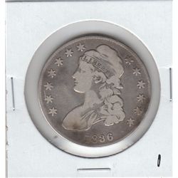 1836 CAPPED BUST SILVER HALF DOLLAR 50c