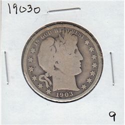 1903 O BARBER SILVER HALF