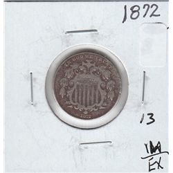 1872 SHIELD NICKEL 5c
