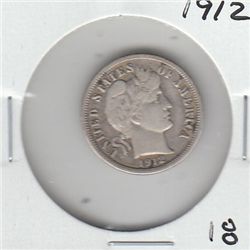 1912 BARBER DIME NICE APPEAL