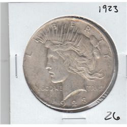 1923 SILVER PEACE $1