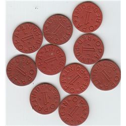 LOT OF 10 RATION TOKENS RED POINT OPA