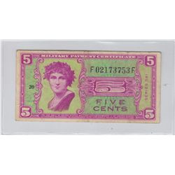 5 CENT MPC MILITARY PAYMENT CERTIFICATE SERIES 541